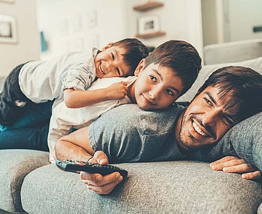 Family-enjoying-video-on-demand